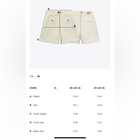 ZARA HIGH WAISTED MOM FIT SHORTS - Picture 10 of 10